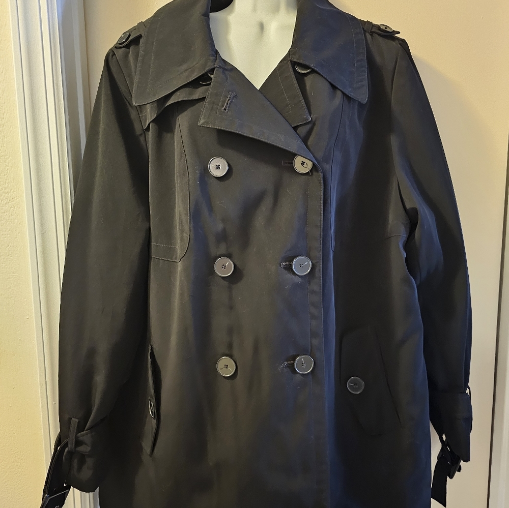 Croft & Barrow Woman Black Coat 2x.